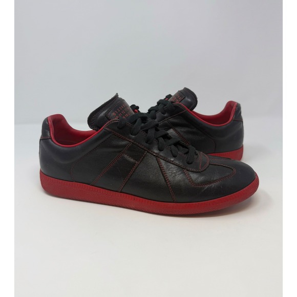 Maison Margiela Other - Maison Margiela Replica GAT Leather Sneaker Black Red Size 10 US 43 EU